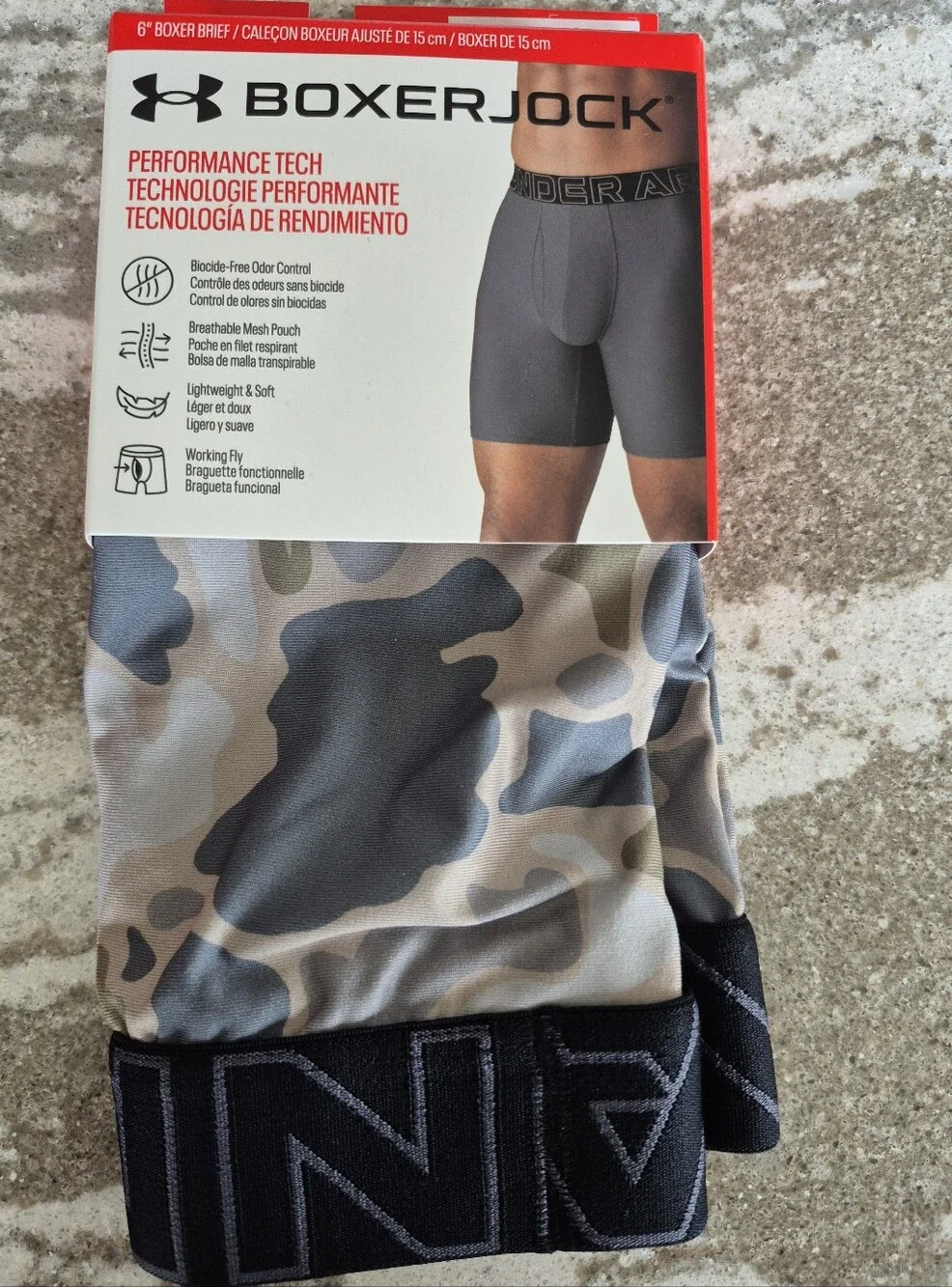Under Armour Men's Performance Tech Boxer Jock Boxer Brief Underwear New